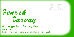henrik darvay business card